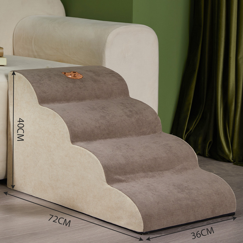 Folding Pet Dog Ramp Stairs — Non-Slip, Washable Cover, 2–4 Sections (3 Configurations)