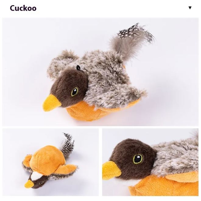 Flapping Bird Cat Toy — USB Rechargeable, Realistic Flapping Wings, 4 Styles