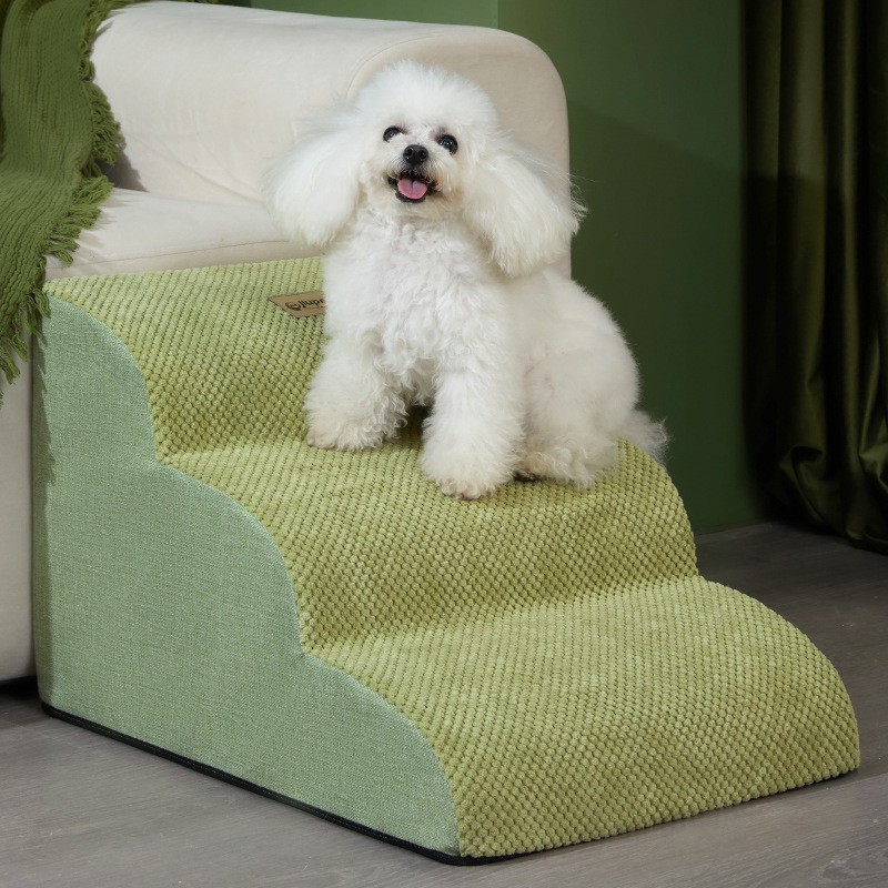 Folding Pet Dog Ramp Stairs — Non-Slip, Washable Cover, 2–4 Sections (3 Configurations)