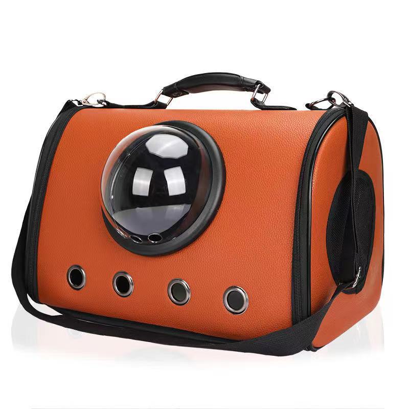 Transparent PU Rainproof Pet Carrier Bag – Portable Go-Out Bag for Cats & Dogs