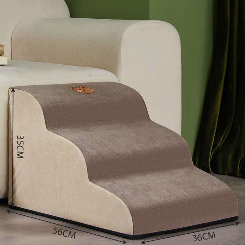 Folding Pet Dog Ramp Stairs — Non-Slip, Washable Cover, 2–4 Sections (3 Configurations)