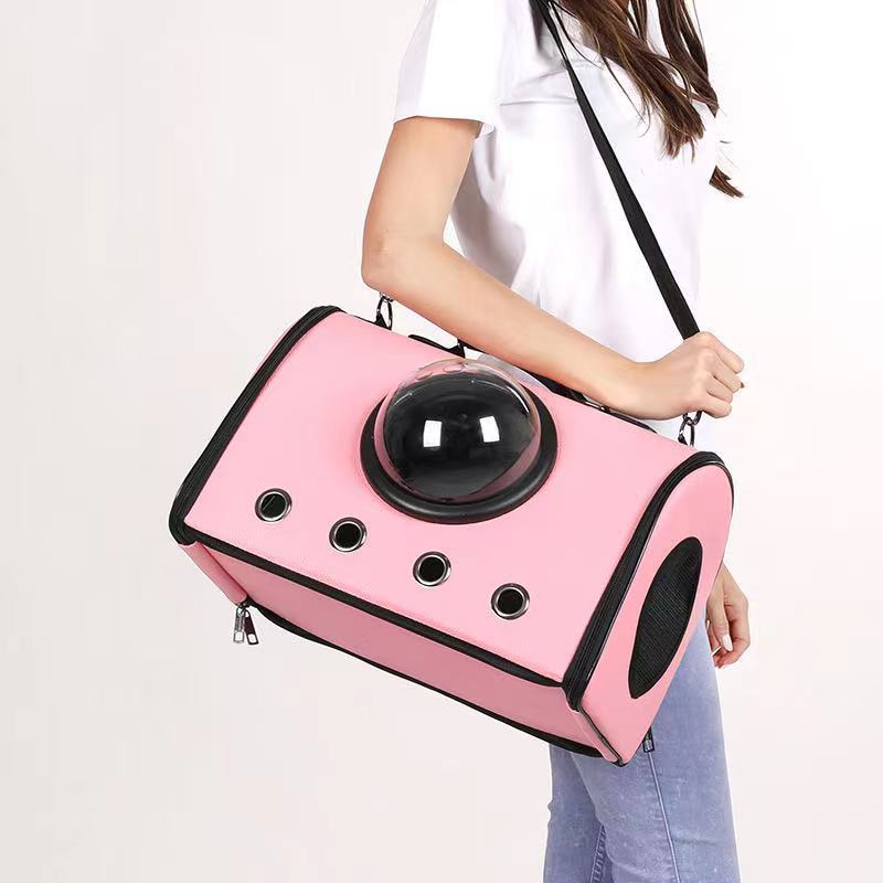 Transparent PU Rainproof Pet Carrier Bag – Portable Go-Out Bag for Cats & Dogs