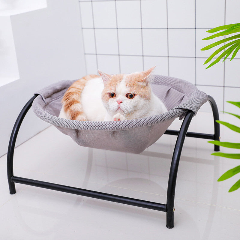 Summer Hammock Pet Bed – Breathable, Washable, for Cats & Small Dogs