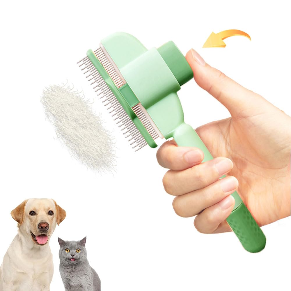 Pet Grooming Comb with Release Button