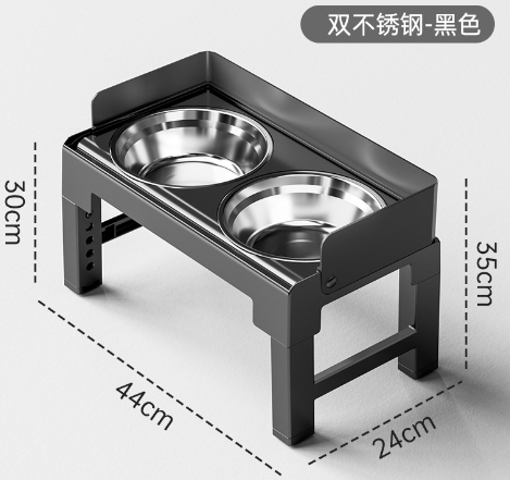 Elevated Pet Feeding Bowl Set for Dogs & Cats – Stainless Steel & ABS Stand