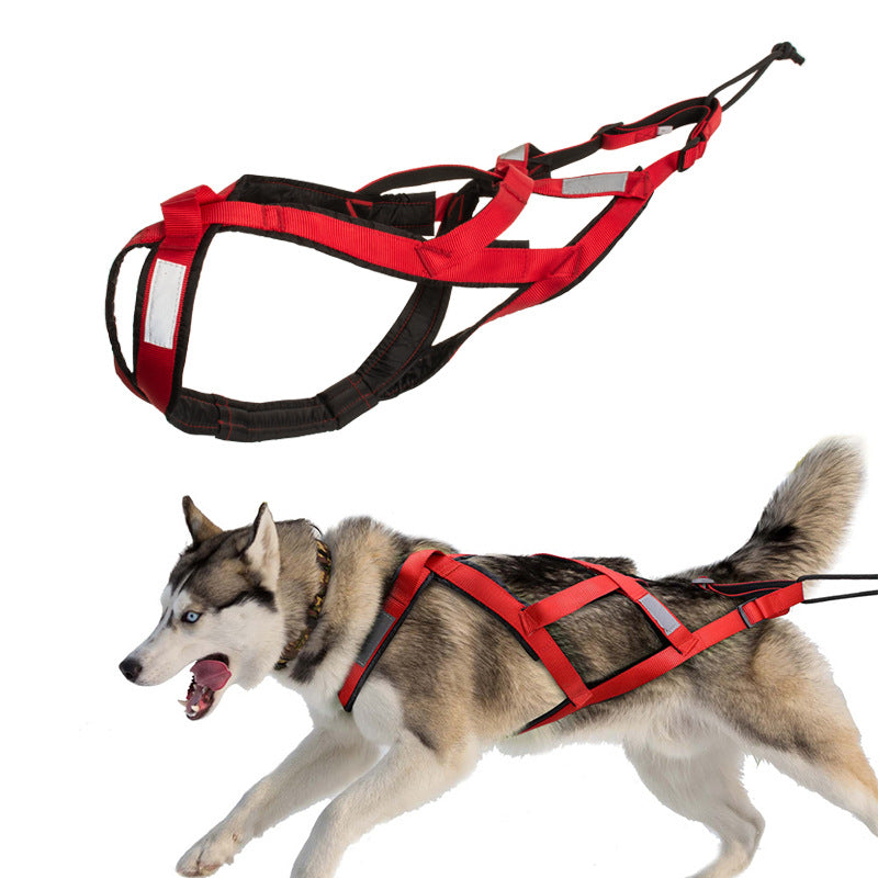 Outdoor Dog Sled Chest Harness — Durable Nylon, 3 Colors, Sizes M–3XL