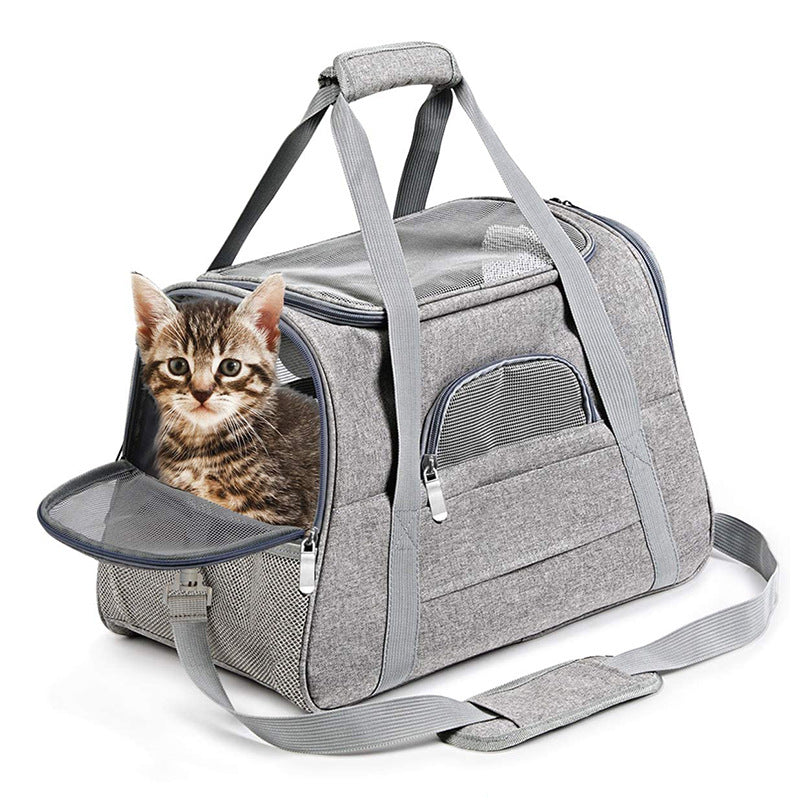 Portable Breathable Pet Carrier Bag – Foldable Travel Tote for Cats & Dogs