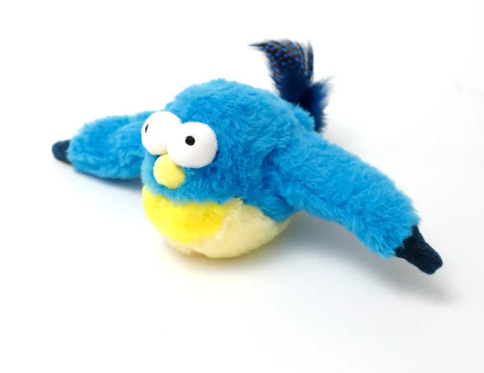 Jump & Chirp Interactive Electric Pet Plush Toy for Cats & Dogs