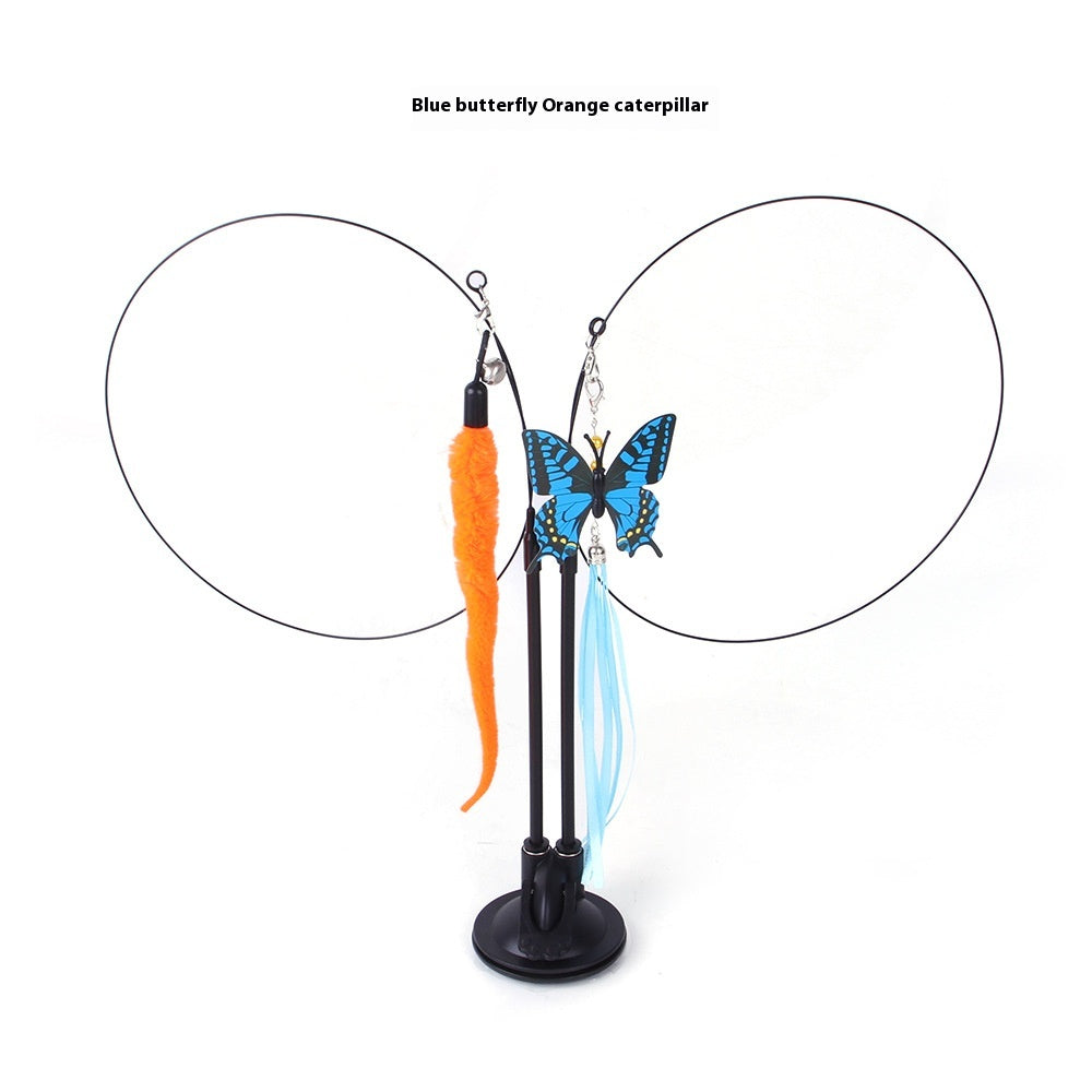 Cat Suction Cup Teaser Toy — Interactive Self-Play, 9 Styles (Butterfly, Dragonfly & More)
