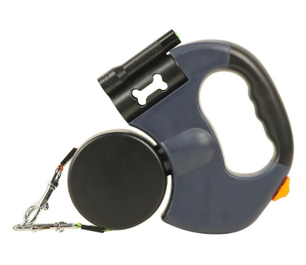 Dual Retractable Dog Leash — Walk 2 Dogs, 3M Tangle-Free, Telescopic with Light, 3 Colors