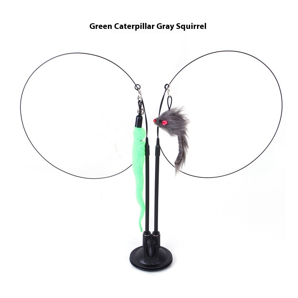 Cat Suction Cup Teaser Toy — Interactive Self-Play, 9 Styles (Butterfly, Dragonfly & More)