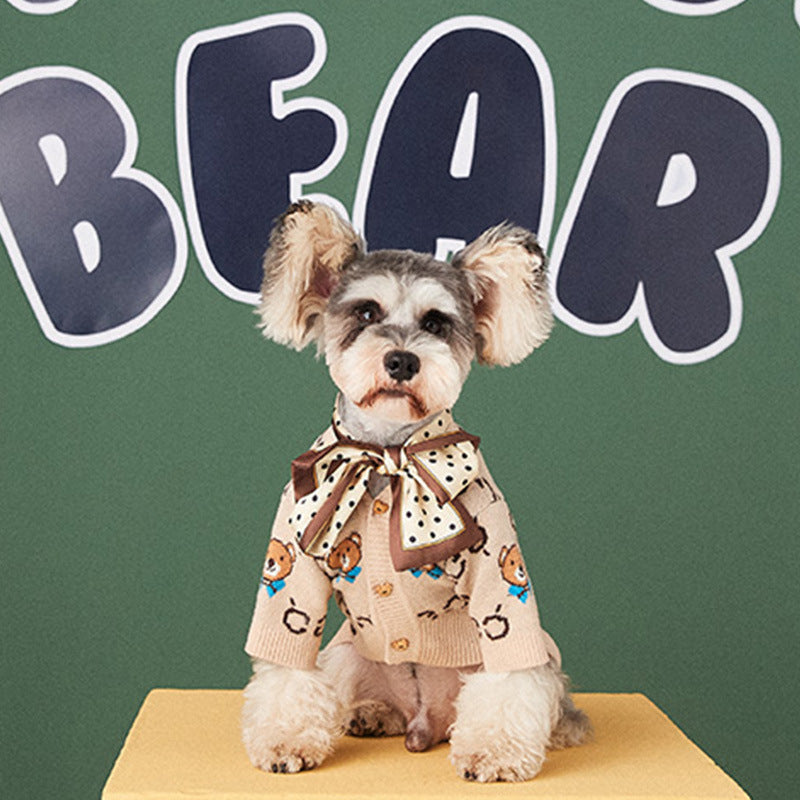 Teddy Schnauzer Pomeranian Pet Sweater Cardigan