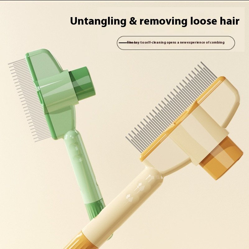 Pet Grooming Comb with Release Button