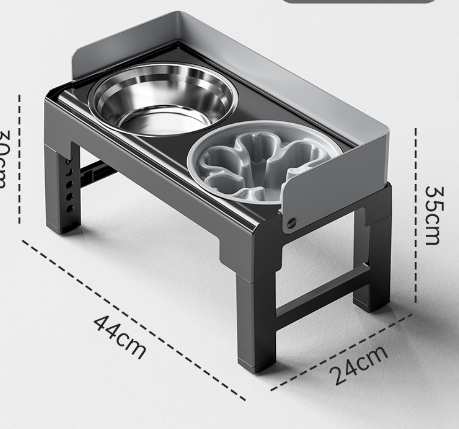 Elevated Pet Feeding Bowl Set for Dogs & Cats – Stainless Steel & ABS Stand