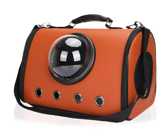 Transparent PU Rainproof Pet Carrier Bag – Portable Go-Out Bag for Cats & Dogs