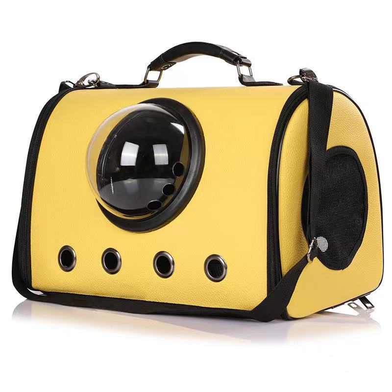 Transparent PU Rainproof Pet Carrier Bag – Portable Go-Out Bag for Cats & Dogs