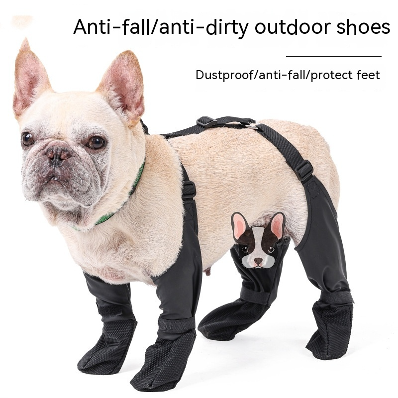 Waterproof Dog Boots — Anti-Slip, Adjustable, Breathable, Sizes S–XXL (Set of 4)
