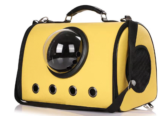Transparent PU Rainproof Pet Carrier Bag – Portable Go-Out Bag for Cats & Dogs