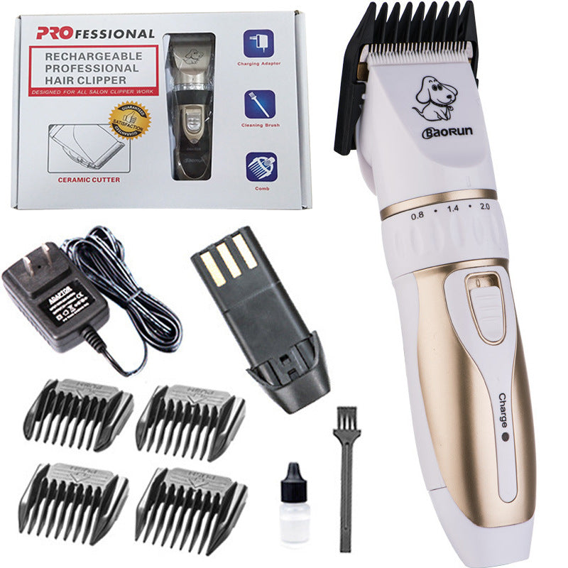 Rechargeable Pet Hair Clipper with Ceramic Blade — Cordless, Quiet, for Dogs & Cats (EU/US)