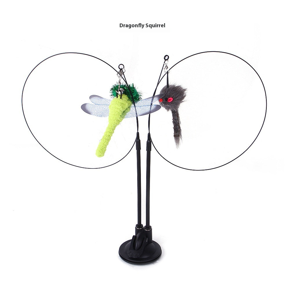 Cat Suction Cup Teaser Toy — Interactive Self-Play, 9 Styles (Butterfly, Dragonfly & More)
