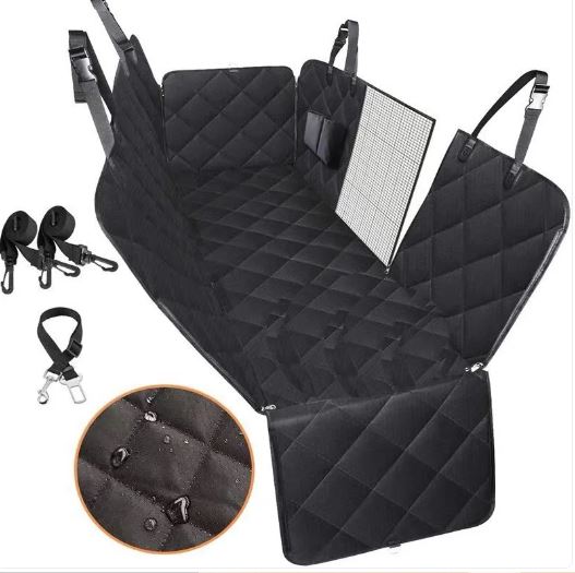 Waterproof Dog Car Seat Cover — Anti-Slip, Mesh Window, Fits Most Vehicles (8 Styles)