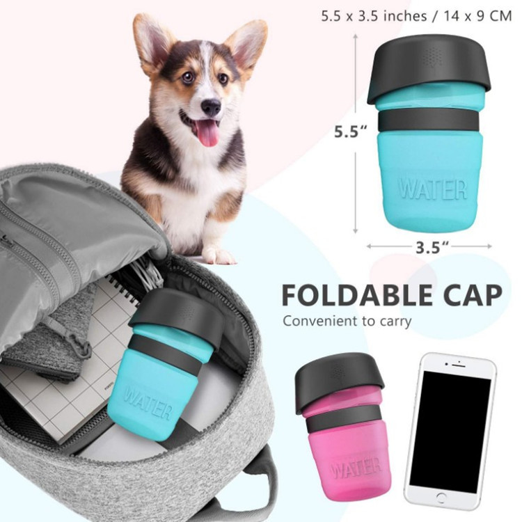 Portable Dog Water Bottle — Leak-Proof, BPA-Free, 520ml & 600ml (3 Colors)