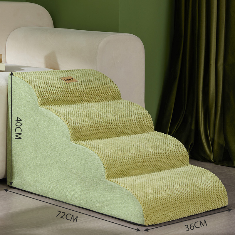 Folding Pet Dog Ramp Stairs — Non-Slip, Washable Cover, 2–4 Sections (3 Configurations)