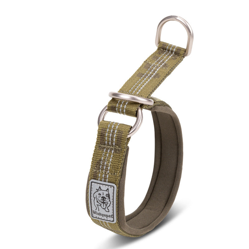 Reflective Dog Collar with 3M Safety Strips — Nylon, 5 Colors, Sizes XXS–3XL