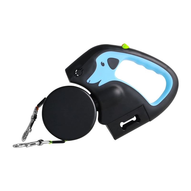 Dual Retractable Dog Leash — Walk 2 Dogs at Once, 4 Colors, Tangle-Free (Bags & Boxed)