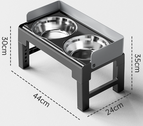 Elevated Pet Feeding Bowl Set for Dogs & Cats – Stainless Steel & ABS Stand