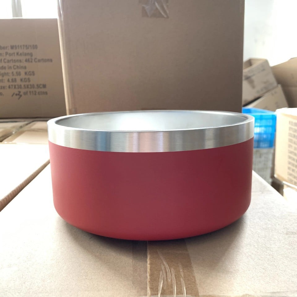 Upright Stainless Steel Dog Bowl