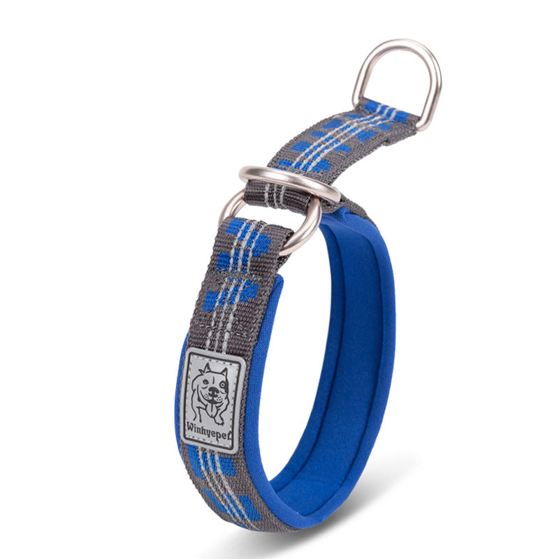 Reflective Dog Collar with 3M Safety Strips — Nylon, 5 Colors, Sizes XXS–3XL