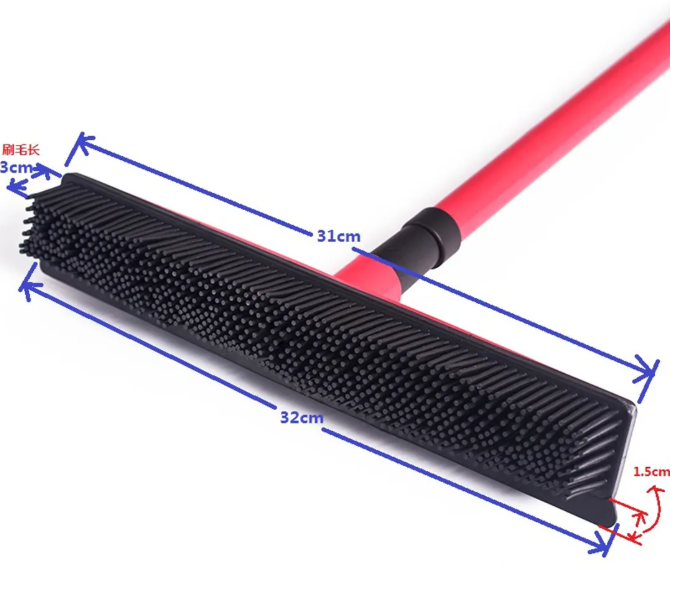Pet Hair Removal Broom Mop — Multi-Surface, Washable Head, 7 Colors
