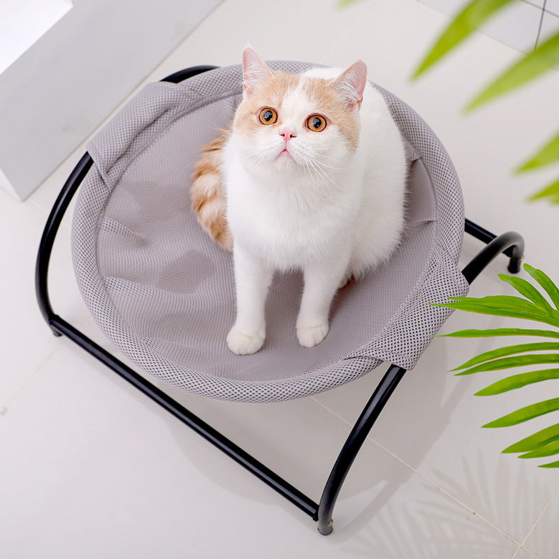 Summer Hammock Pet Bed – Breathable, Washable, for Cats & Small Dogs