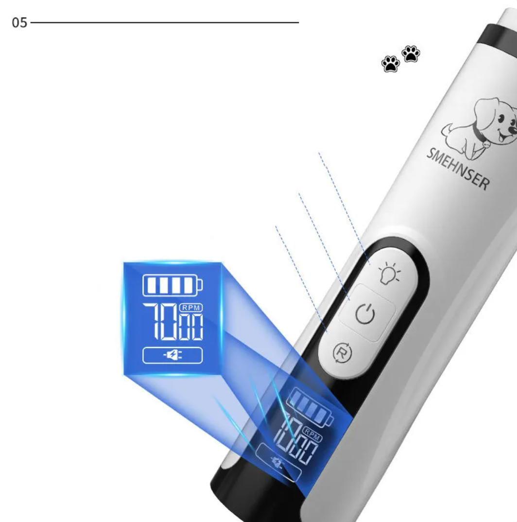 LED Pet Nail Clippers with Bloodline Detector — Safe Trimming for Dogs & Cats