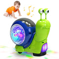 Luminous Snail ToySnail Toy for BabyElectric Snail Crawling ToyLight up + Music + Crawling Snail Baby ToyHappy Hour Great Atmosphere(Green)