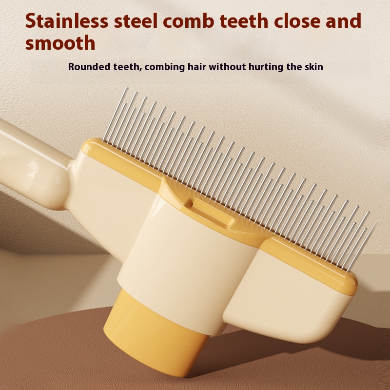 Pet Grooming Comb with Release Button