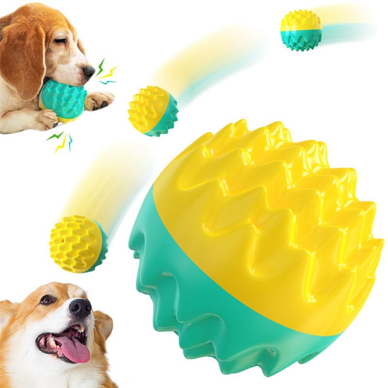 Squeaky Pet Balls — Interactive Fetch & Chew Toy for Dogs & Cats, Durable Anti-Stress Ball for Small & Medium Breeds