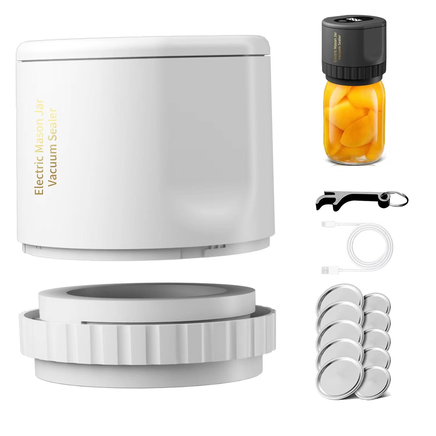Electric Mason Jar Vacuum Sealer for Food Preservation