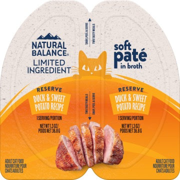 Natural Balance Limited Ingredient Duck & Sweet Potato Pate Cat (2.6 oz)