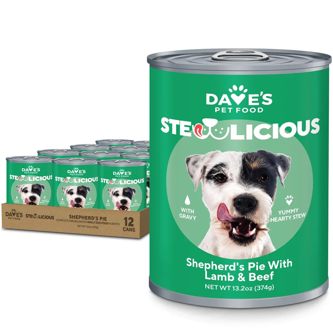 Dave's Stewlicious Shepard's Pie w/Lamb & Beef Wet Dog Food (13.2oz)