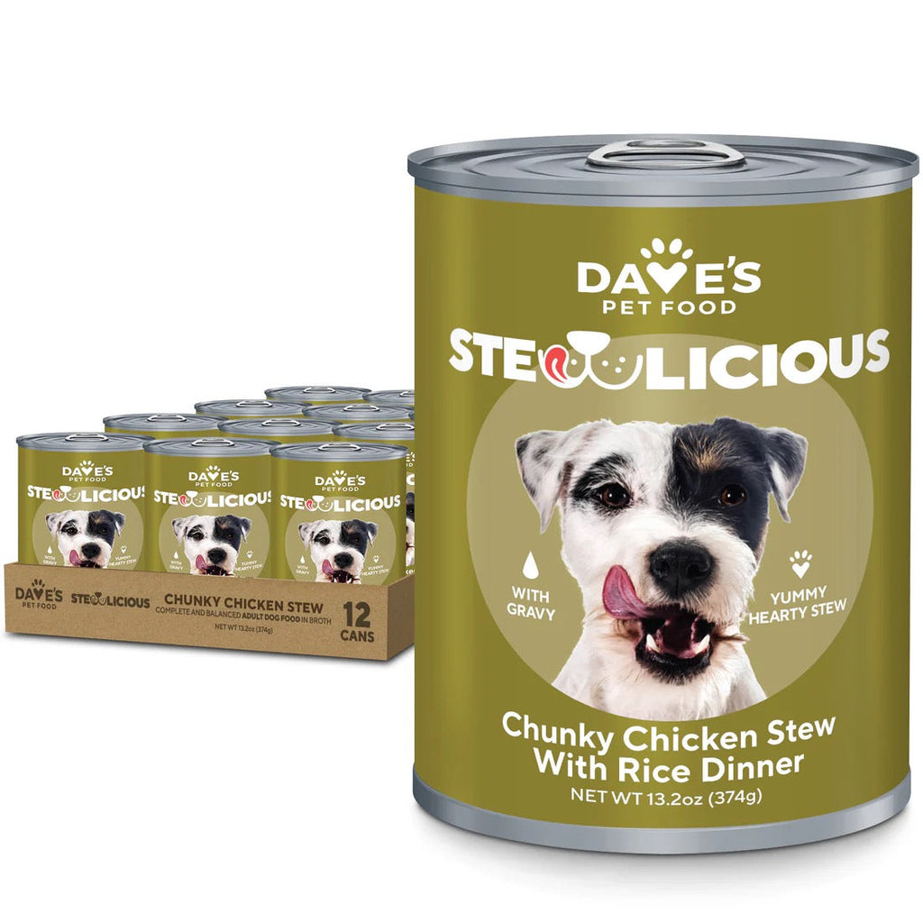 Dave's Stewlicious Chunky Chicken & Rice Wet Dog Food (13.2oz)