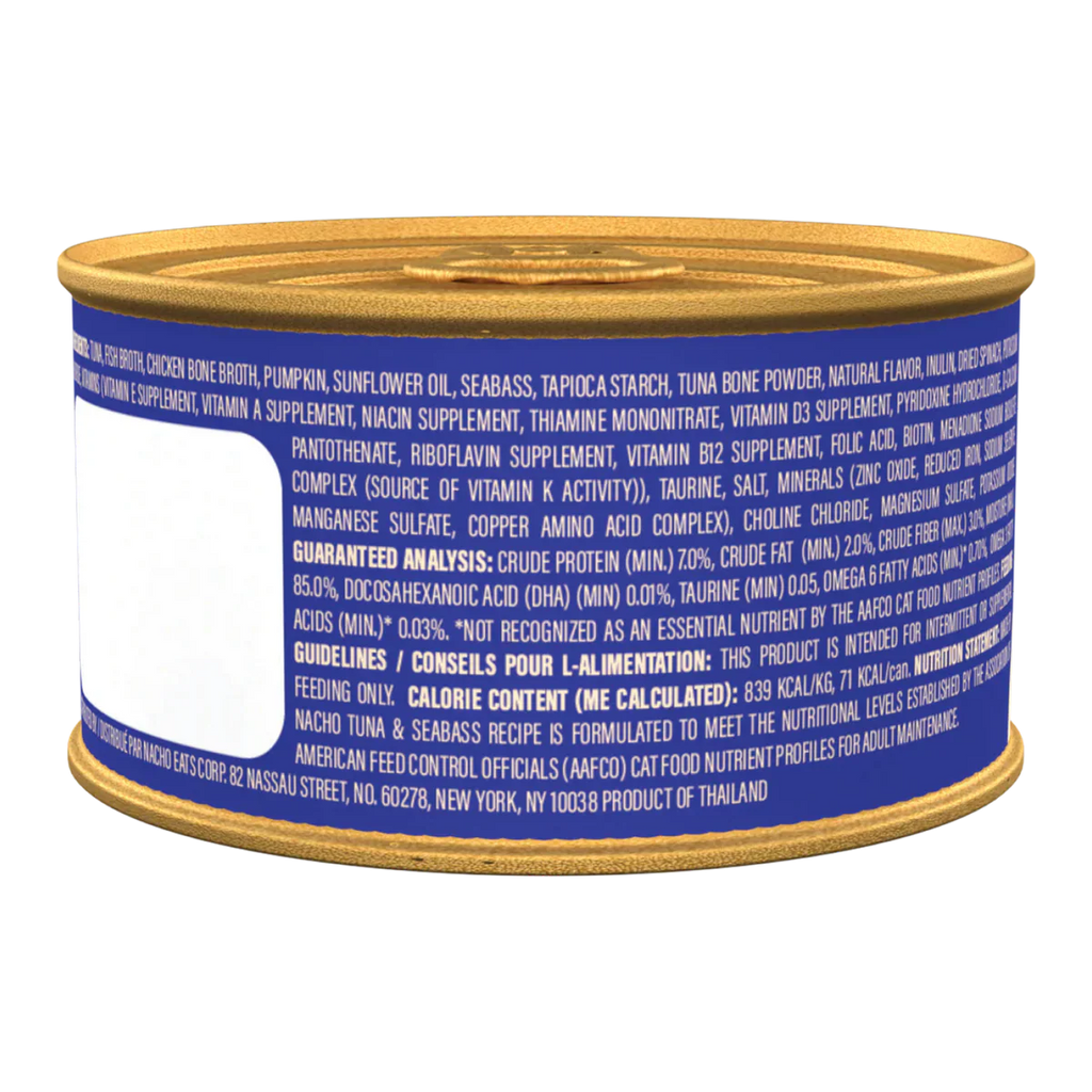 Made By Nacho Flaked Tuna & Sea Bass Cat Food — Chef-Crafted, Cat-Approved (3oz)