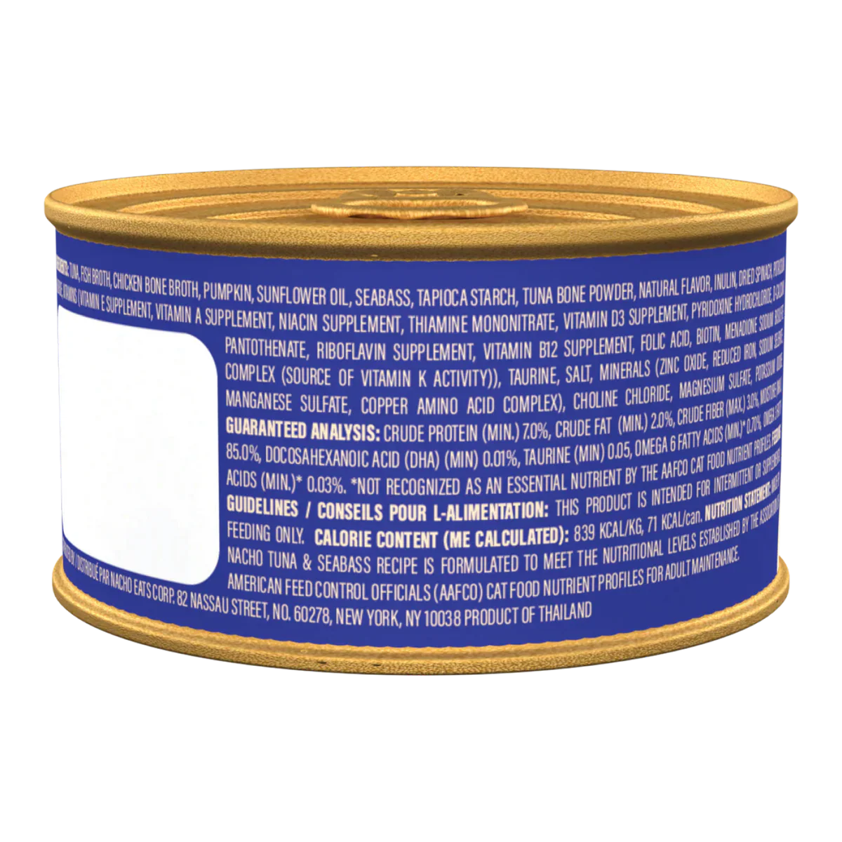 Made By Nacho Flaked Tuna & Sea Bass Cat Food — Chef-Crafted, Cat-Approved (3oz)
