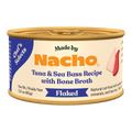 Made By Nacho Flaked Tuna & Sea Bass Cat Food — Chef-Crafted, Cat-Approved (3oz)