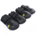 Waterproof Rubber Dog Boots — Non-Slip, All-Weather Paw Protection, Black & Red, Sizes 1–8