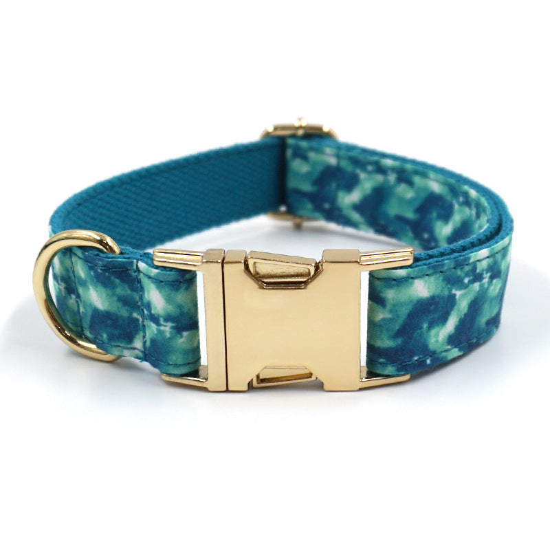 Pet Collar with Leash and Bow Accessory