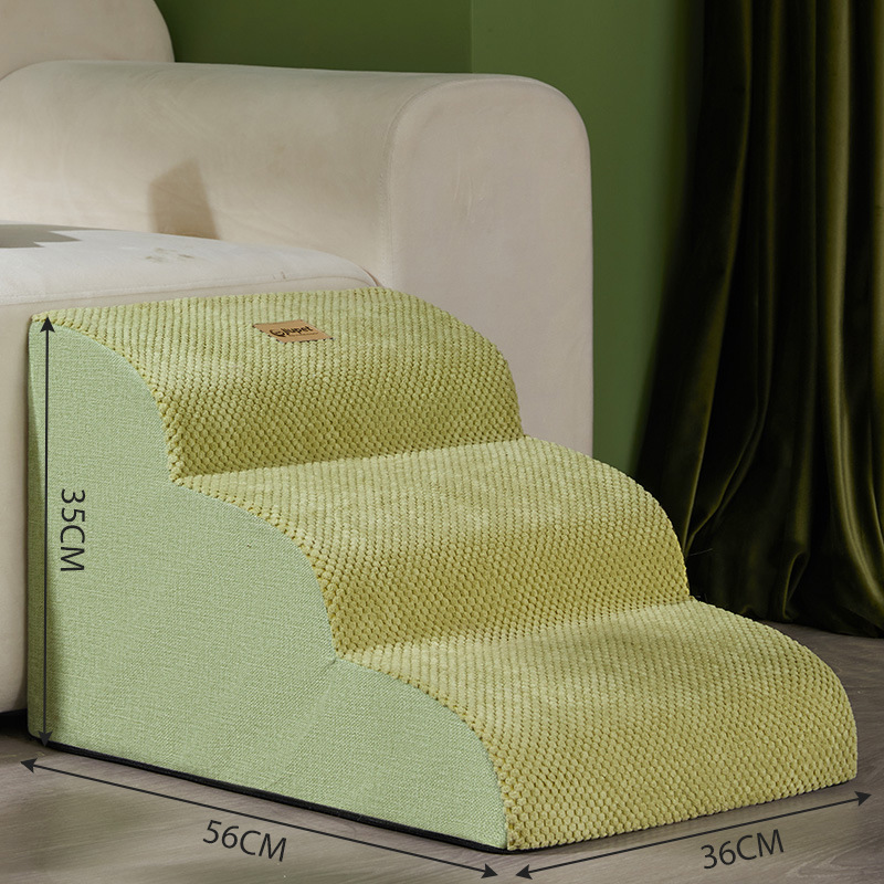 Folding Pet Dog Ramp Stairs — Non-Slip, Washable Cover, 2–4 Sections (3 Configurations)