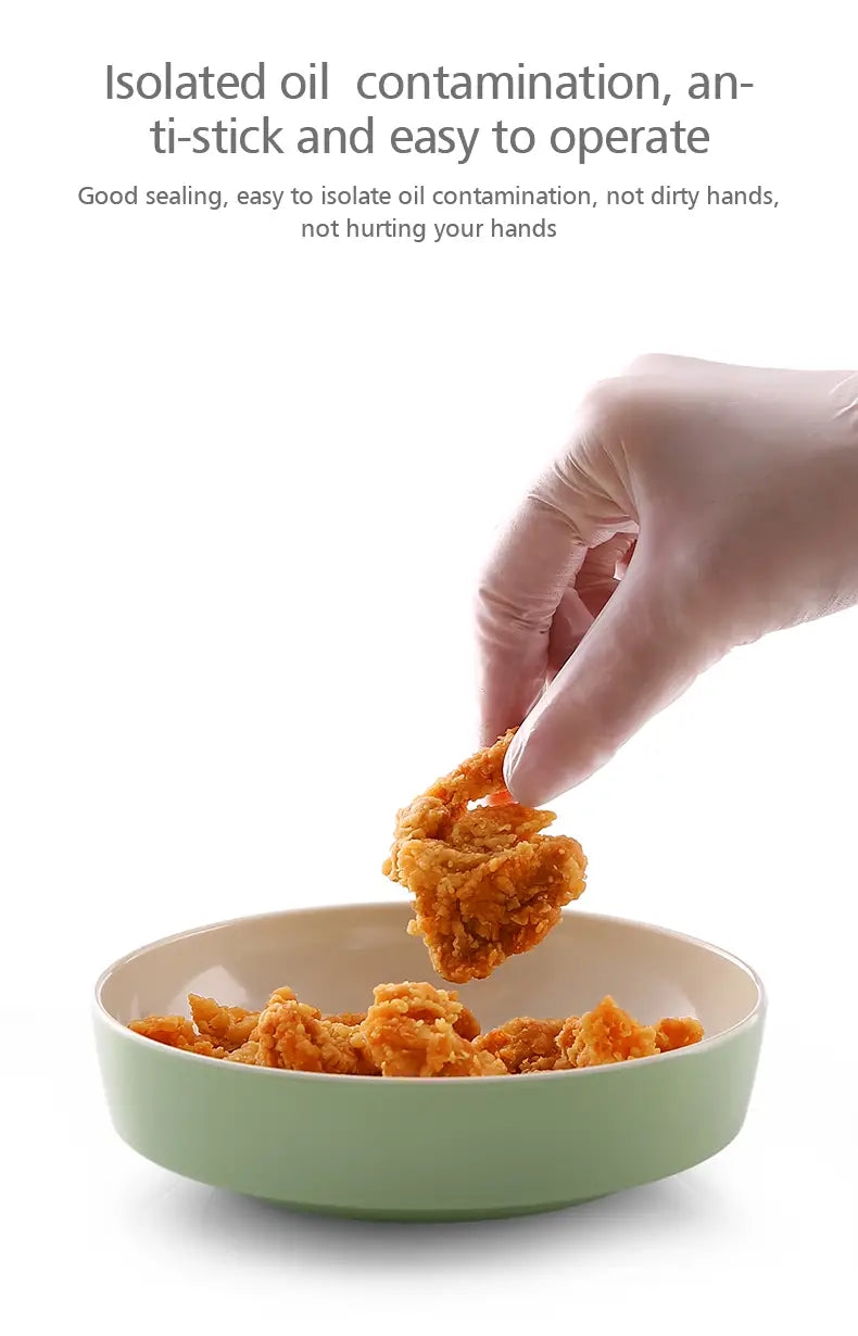 FaSoLa 100pcs Disposable PVC Gloves for Food & Kitchen