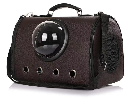 Transparent PU Rainproof Pet Carrier Bag – Portable Go-Out Bag for Cats & Dogs